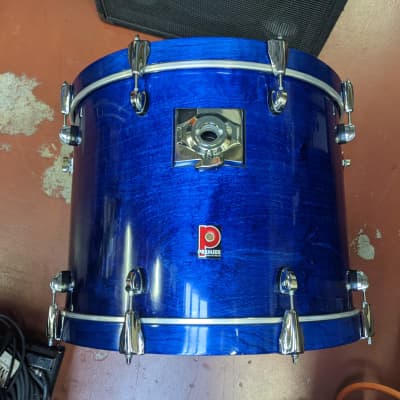 1990s Premier Made in England XPK Birch Shell Sapphire Blue 16 x 22" Bass Drum - Looks /Sounds Great image 2