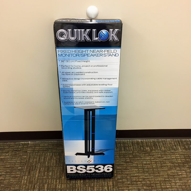 Quiklok BS536 Pair of Fixed Height Near Field Monitor Speaker