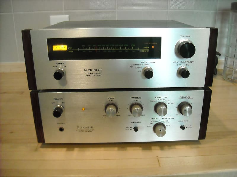 Pioneer SA500/TX500 1969 Wood Reverb
