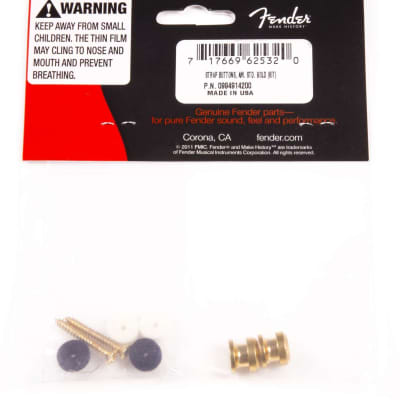Genuine Fender® SRS Gold Strap Buttons kit (2) 099-4914-200 image 3