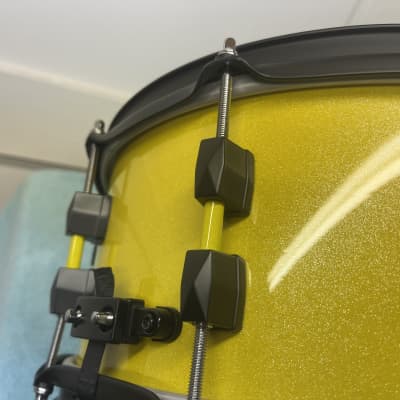 Custom Maple 14”x6.5” snare drum - Lemon Ice Sparkle Gloss image 7