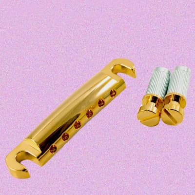 Gotoh Tailpiece GE101Z style Gibson Stoptail, Metric Zmac Gold image 3