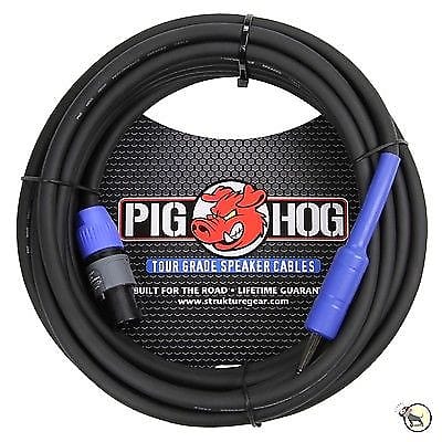 Pig Hog PHSC25S14 8mm Rubber Speakon to 1/4" Inch Speaker Cable, 25ft image 1