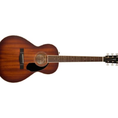 Fender PS-220E Parlor All Mahogany w/ Case - Aged Cognac Burst image 4
