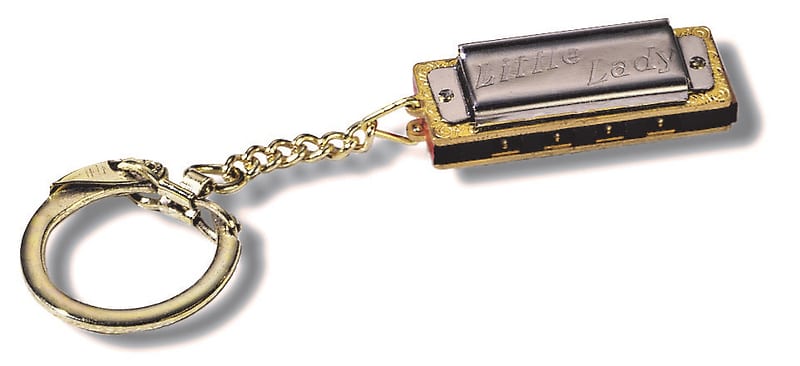 Hohner 109 Little Lady Keychain Key Harmonica Chrome image 1