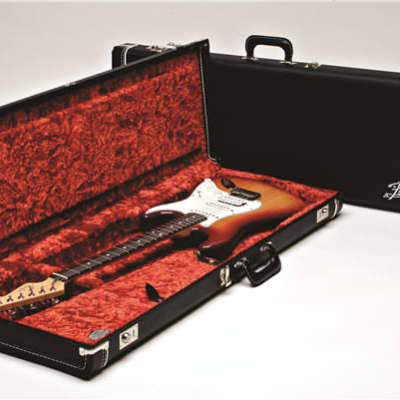 FENDER - G&G Deluxe Strat/Tele Hardshell Case  Black with Orange Plush Interior  Fender Amp Logo - 0996102406 image 6