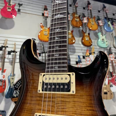 PRS SE Custom 24 Electric Guitar - Black Gold Sunburst Hard Case Included Authorized Dealer 906 image 6