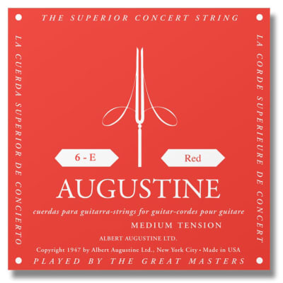 Augustine Classic Red MT Classical Guitar Strings, Full Set image 1