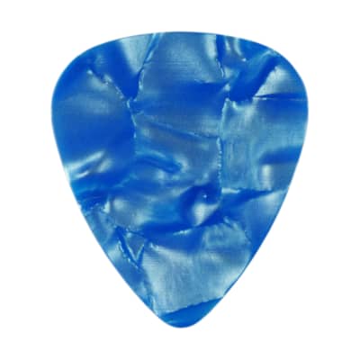 Celluloid Light Blue Pearl Guitar Or Bass Pick - 0.46 mm Light Gauge - Thin 351 Shape - 1 Pack New