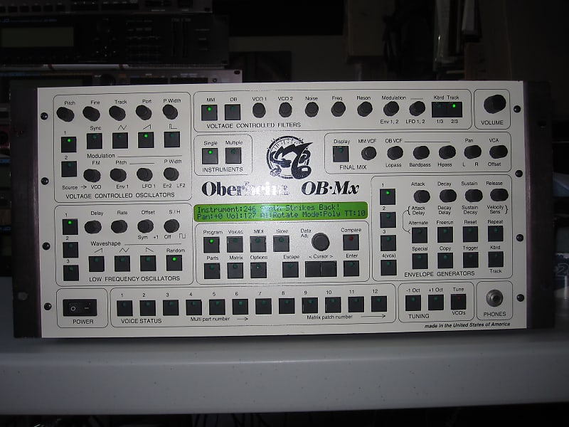 Oberheim OB-MX 1995 1994 ob-xa ob-8 analog synth synthesizer keyboard rack image 1