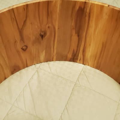 DIY 7x14 Apple wood stave snare shell 2023 - Satin Lacquer image 5