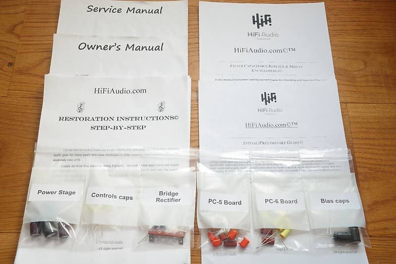 Dynaco PAS-2 restoration kit filter capacitor repair rebuild fix  			