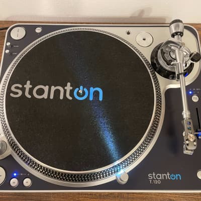 Stanton T.120 - DJ Turntable - 3 Speed Direct Drive - Silver / Black |  Reverb