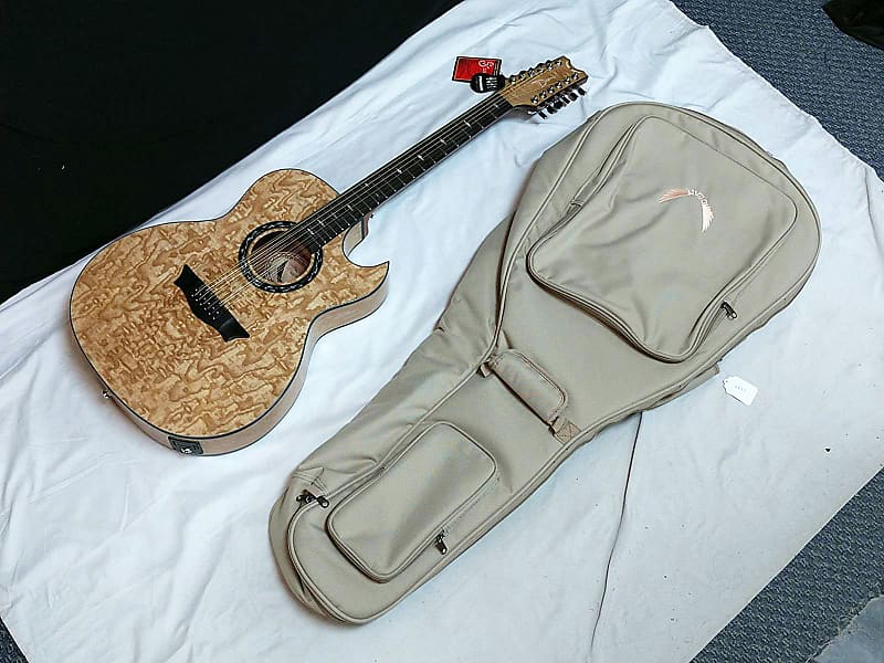 Dean Exhibition Quilt Ash Acoustic Electric Guitar w/Aphex® - Tiger Eye
