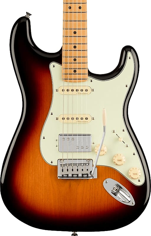 Fender Player Plus Stratocaster HSS Electric Guitar. Maple Fingerboard, 3-Color Sunburst image 1