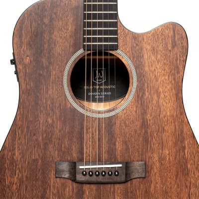 James Neligan DOV-DCFI Dreadnought Cutaway 6-String Acoustic-Electric Guitar w/Solid Mahogany Top image 4