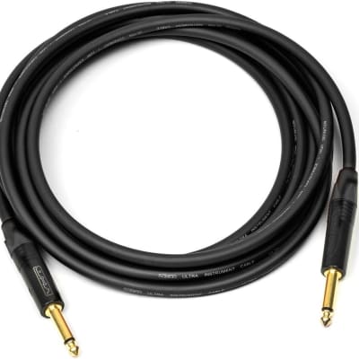 VHT Ultra Instrument Cable, 18 Foot 1/4" Straight Ends Neutrik Plugs - Black image 2