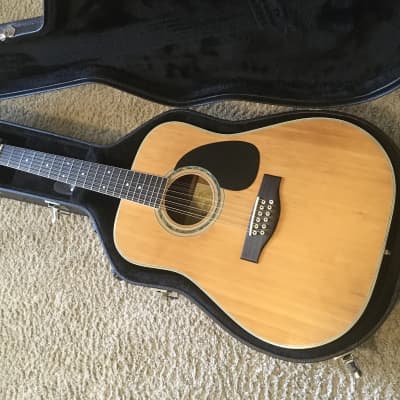 Suzuki F250 vintage 12 String Acoustic Electric Guitar 1970s Japan with excellent hard case image 2