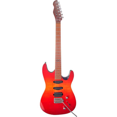 Chapman ML1 Hybrid Electric Guitar Cali Sunset Red Gloss image 3