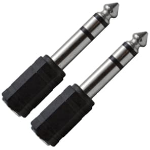 Seismic Audio SAPT101-2PACK 1/8" TRS Female to 1/4" TRS Male Cable Adapters (Pair)