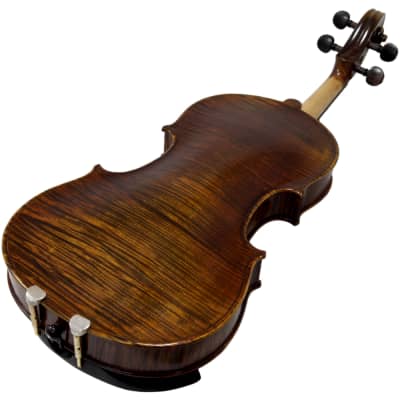 Paititi 4/4 Full Size PTVNSS100 Premium Hand Carved One-Piece Back Ebony Fitted Violin Outfit image 4