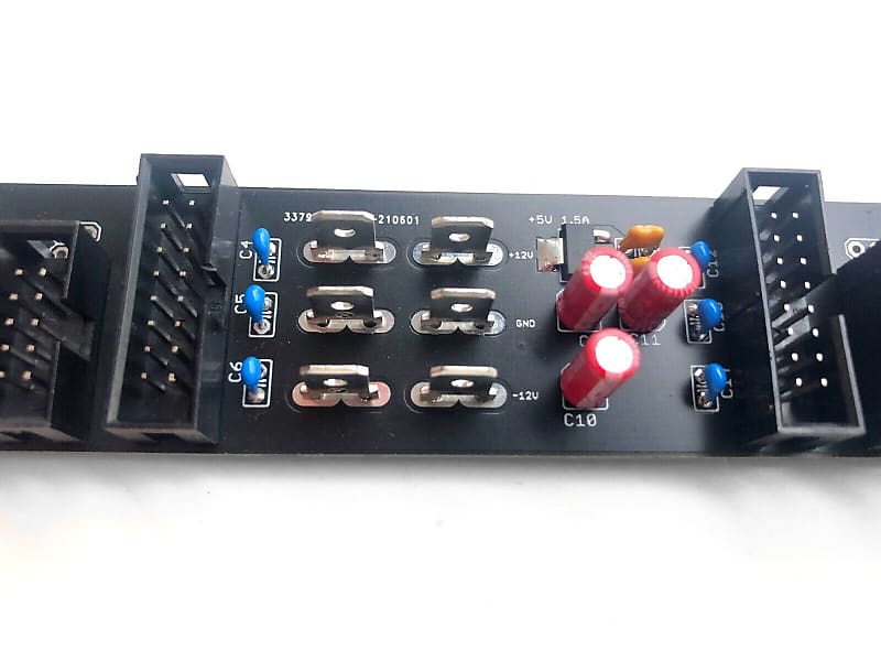 Power Bus Board with 5V regulator and noise filtering capacitors for your DIY Eurorack Case image 1