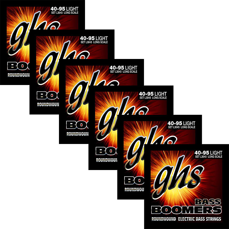 6 Sets GHS L3045 Bass Boomers Roundwound Light Electric Bass Guitar Strings  40-95 | Reverb