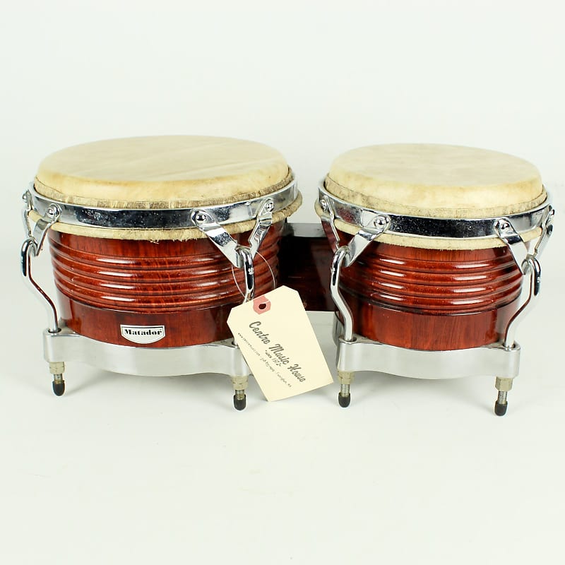 Latin Percussion Matador Series Wood Bongos, Dark Brown | Reverb