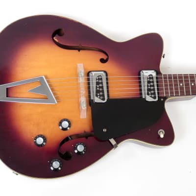 1962 Martin  F-65 Electric Guitar - Shaded Sunburst - DeArmond Pickups - Original Case image 5