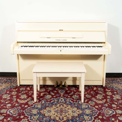 Young Chang U-107 Console Upright Piano | Polished Ivory | SN: 0037545 | Used image 2