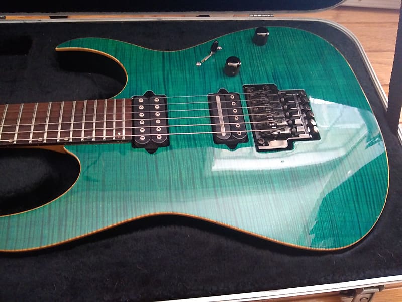 Ibanez J Custom RG 1702 1997 Trans Green Flame Maple