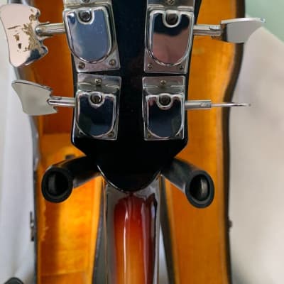 Vintage Early 70's Made In Japan Univox Matsumoku Violin Bass w/Original Case VG image 7