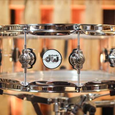DW 5.5x14 Design Clear Acrylic Snare Drum - DDAC5514SSCL1 image 1