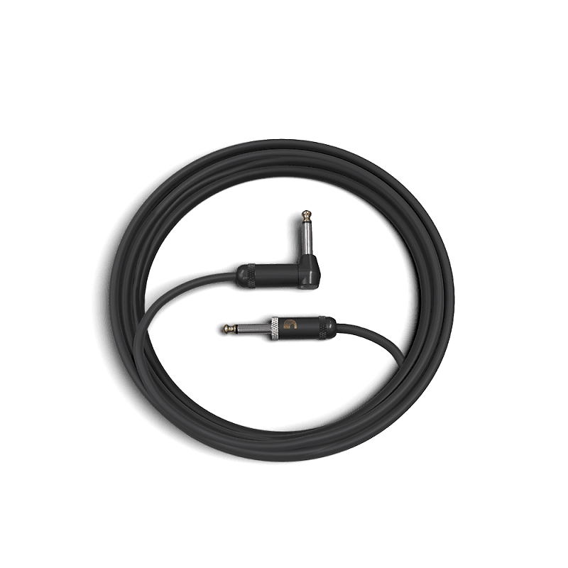 D'Addario PW-AMSGRA-15 American Stage 1/4" Straight / Angled TS Instrument Cable - 15' image 1
