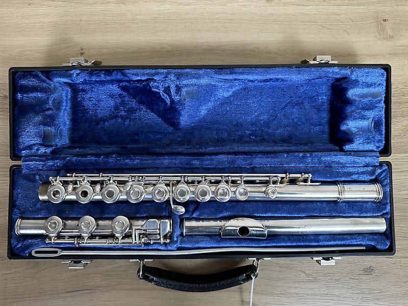 お得正規品U.S.A. Gemeinhardt flute SOLID SILVER 刻印あり インラインリングキー　ゲマインハート フルート ELKHART.IND. U.S.A. モデル不明 フルート