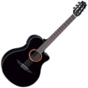 Yamaha NTX700BL Thin-line Cutaway Nylon String Acoustic-Electric Guitar, Solid Spruce Top, System61 ART, Black