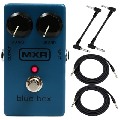 MXR M103 Blue Box Octave Fuzz Effects Pedal with Cables image 1