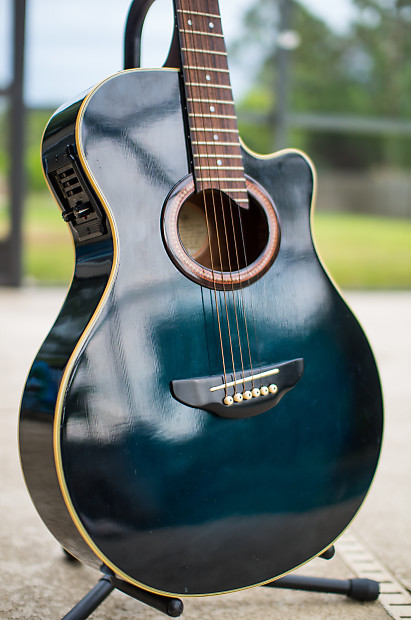 Yamaha APX-6A Acoustic Electric Transparent Blue Burst | Reverb