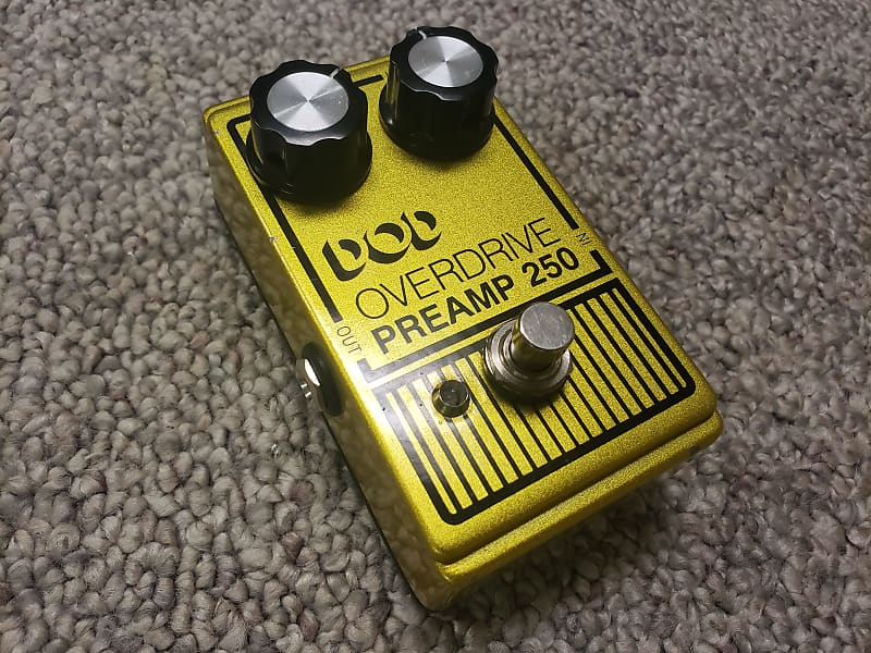 DOD Overdrive Preamp 250 Gold Guitar Effect Pedal 90s Reissue Bass  Distortion