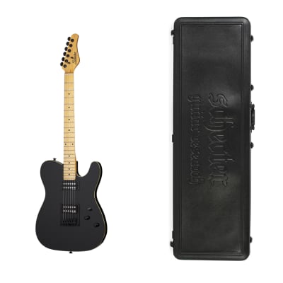 Schecter PT Electric Guitar in Gloss Black Bundle with Schecter Universal Hard Shell Carrying Case for sale