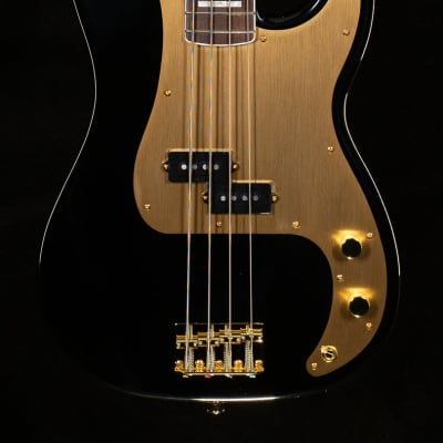 Squier 40th Anniversary Precision Bass Gold Edition Black (735) image 3