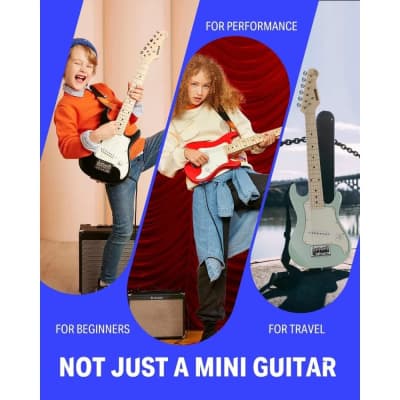 Donner 30 Inch Kids Electric Guitar Beginner Kits ST Style Mini Electric Guitar Black for Boys Girls with Amp image 7