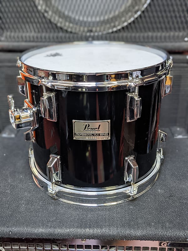 Closet Find! 1980s Pearl Japan Black Lacquer Maple Shell 10 x 12" MLX Tom - Looks And Sounds Great! image 1