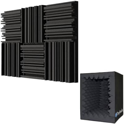 Thick Acoustic Foam Panels, 12 X 12 X 2 Inch 36 Pcs Broadband Sound  Absorbing Foam, Dense Soundproof Padding Tile, Recording Studio Foam  Absorber, Groove Decorative 3D Wall Ceiling Panel