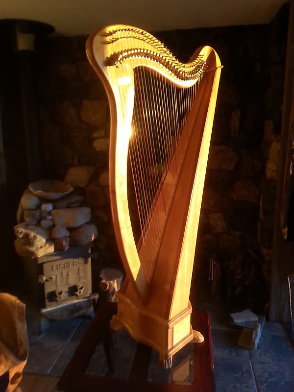 Aoyama 36 string lever Harp Troubadour or Irish Harp 5 full