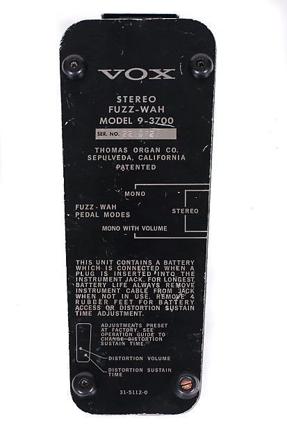 Vintage 1972 Vox Stereo Fuzz Wah Pedal! | Reverb