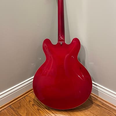 Unbranded Semi-hollow body electric guitar Cherry Red image 4