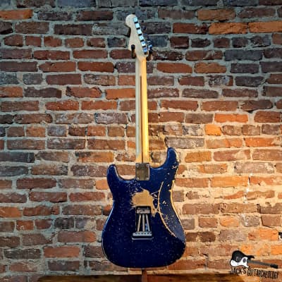 Fender USA Stratocaster w/ Aged Tweed HSC (2002 - Heavy Relic Sapphire) image 14