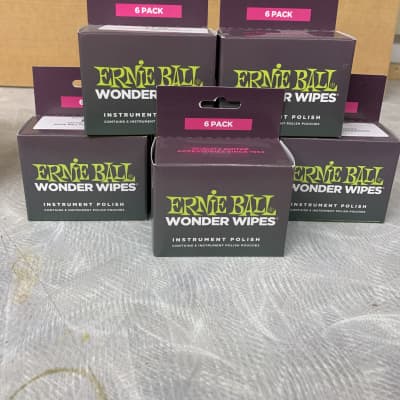 Ernie Ball Ernie Ball - 6 boxes- 6 pack Instrument Polish wipes 2019 for sale