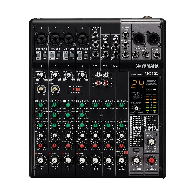 YAMAHA MG10X CV Analog Audio Mixer 10-Channel image 1